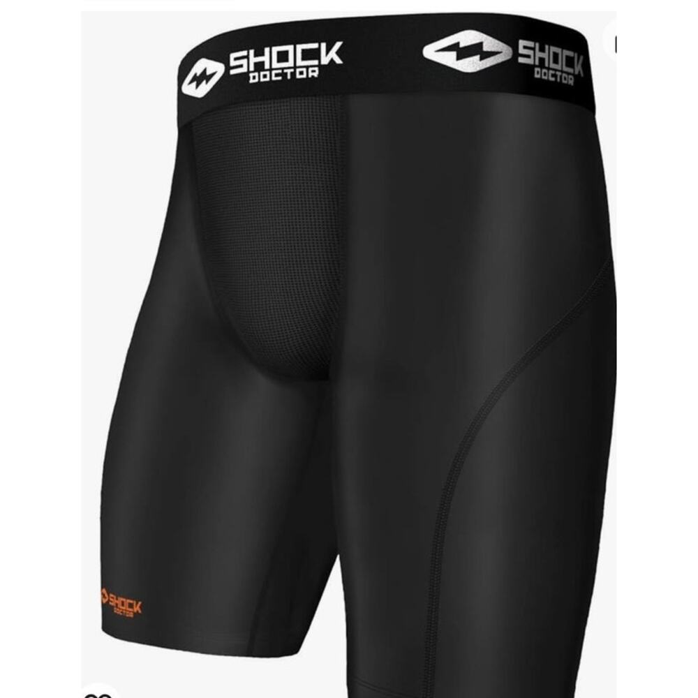 Shock Doctor Compression Shorts Cup Pocket Athletic Supporter Underwear Pocket